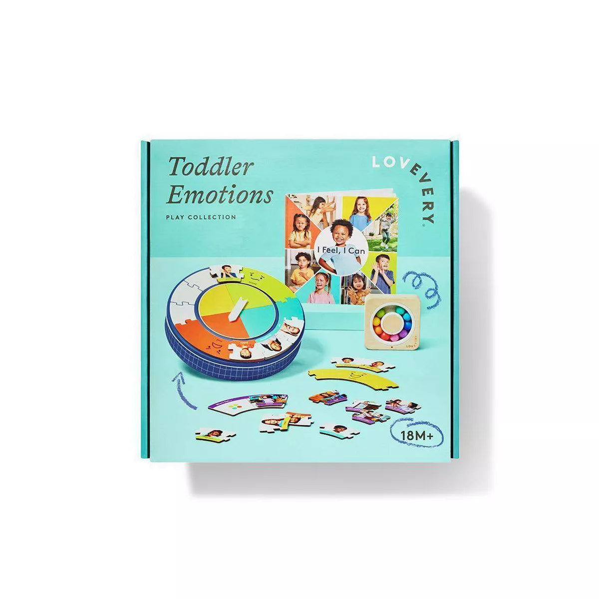 Toddler Emotions Play Collection Mini Kit 18M+, 3 Pieces - Wood, Sensory Development