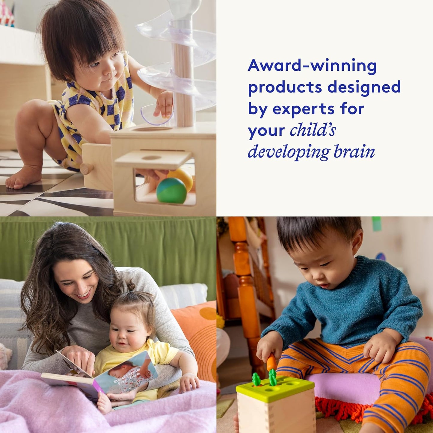 Music Set with 6 Instruments, Songs Book, Babbler Play Kit with 8 Toys for Balance, Spatial Skills, Ages 18 Months to 4+ Years