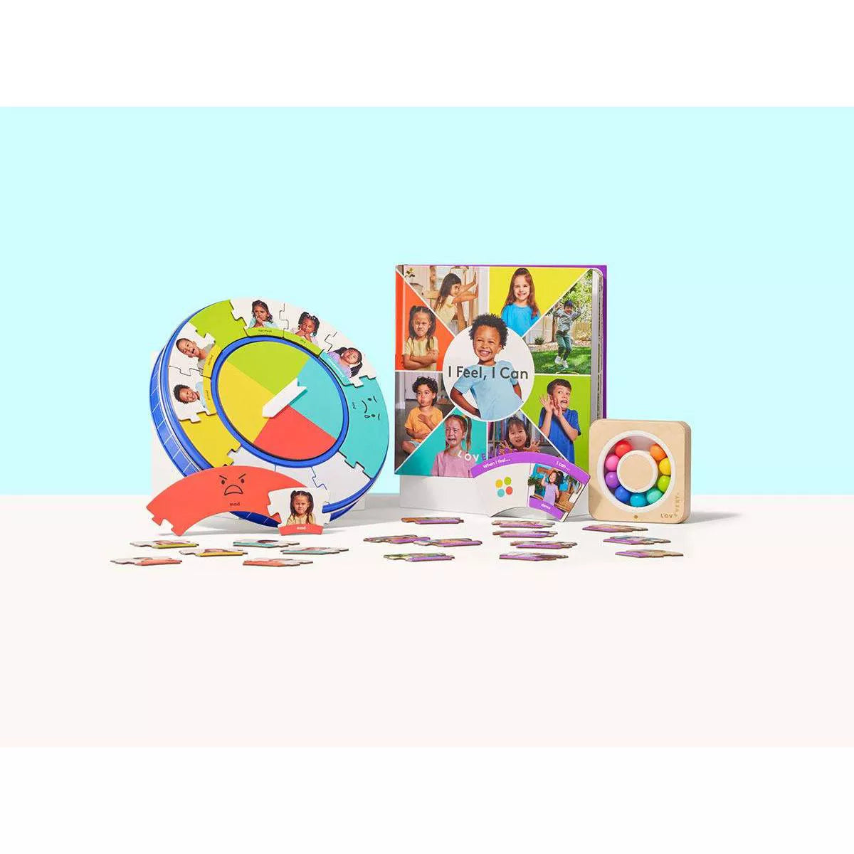 Toddler Emotions Play Collection Mini Kit 18M+, 3 Pieces - Wood, Sensory Development
