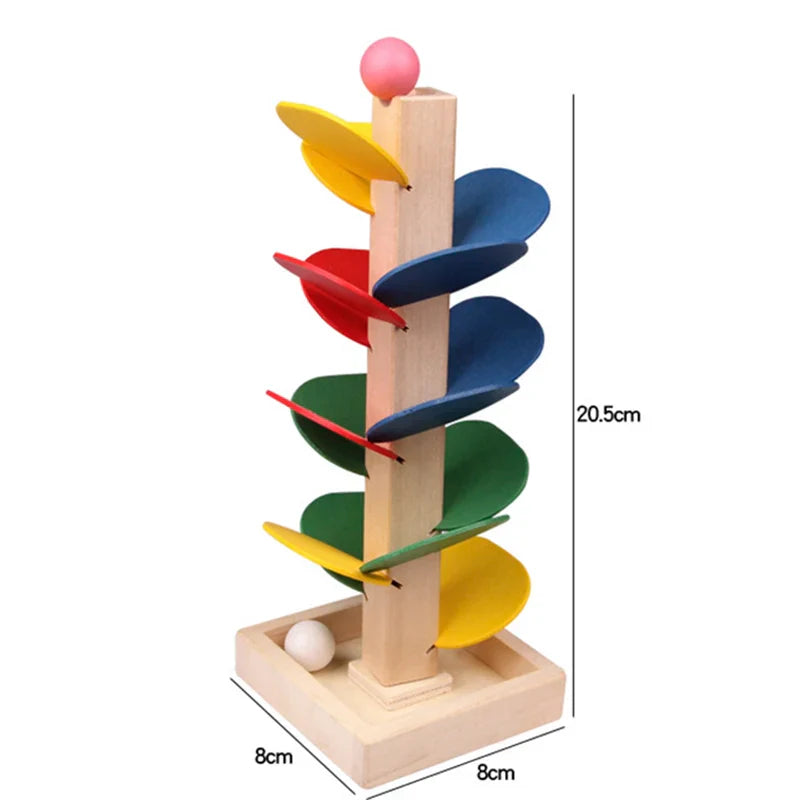 Wooden Musical Tree Toy and Marble Ball Run Track Game for Toddlers - Montessori Educational Toy for Boys and Girls