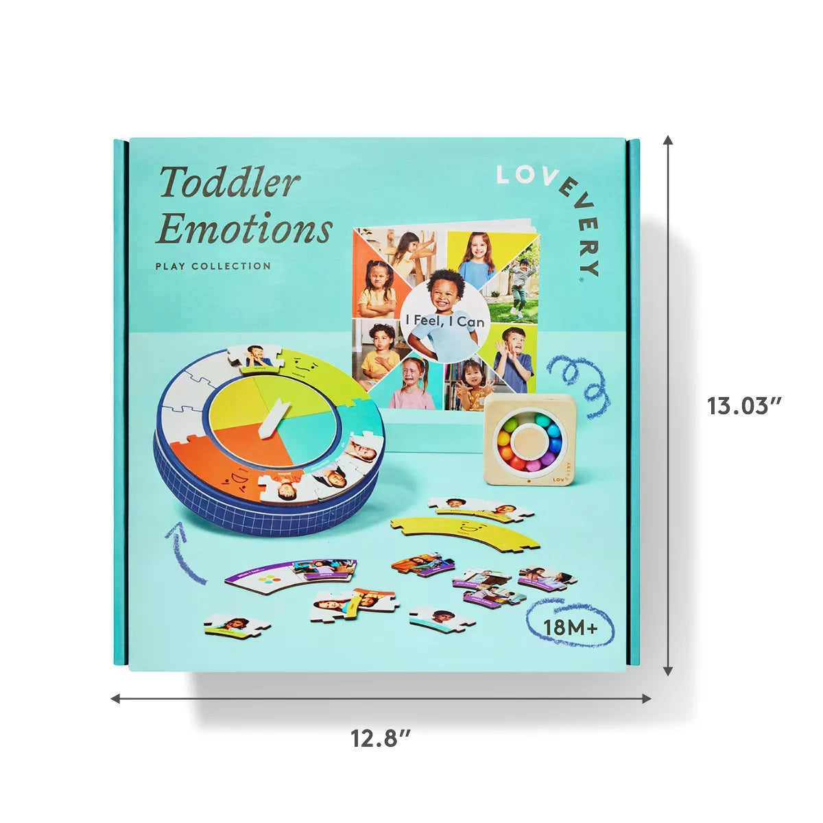 Toddler Emotions Play Collection Mini Kit 18M+, 3 Pieces - Wood, Sensory Development
