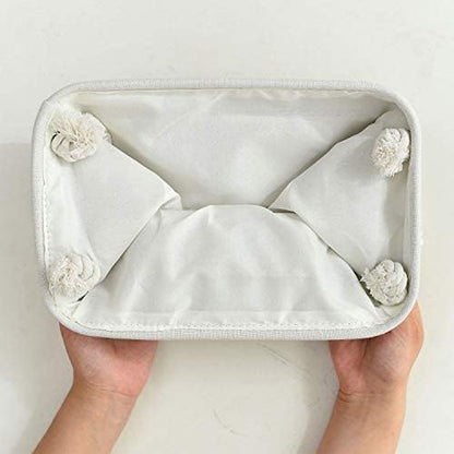 Rectangular Fabric Storage Baskets for Shelving and Closet Organization - Collapsible Design for Clothes, Books, and Gifts