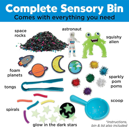 Sensory Bin: Outer Space Toys - Preschool and Toddler Sensory Toys