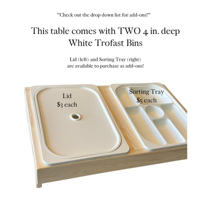 Tabletop Sensory Station Featuring TROFAST Bins for Engaging Creative Play - Perfect for Toddlers and Children - IKEA Bin Table with Short Legs