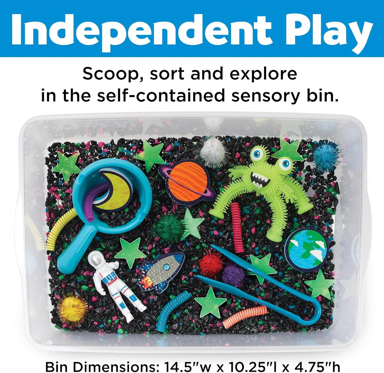 Sensory Bin: Outer Space Toys - Preschool and Toddler Sensory Toys