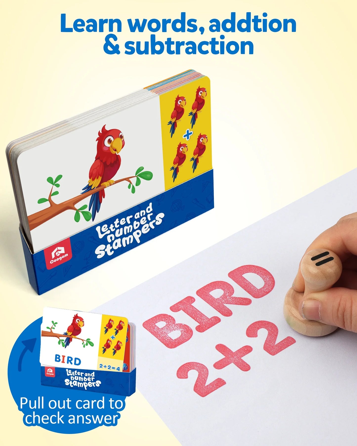 Wooden Alphabet and Number Stamps - Montessori Educational Tool for Early Childhood Development