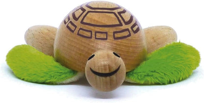 Turtle Wooden Animal Toy for Toddlers, Fun and Posable Turtle for Early Learning, Montessori, and STEM, Smooth Natural Wood, Boys and Girls