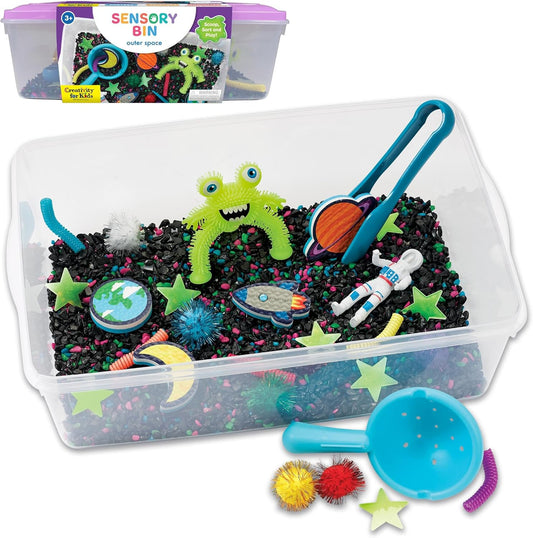 Sensory Bin: Outer Space Toys - Preschool and Toddler Sensory Toys