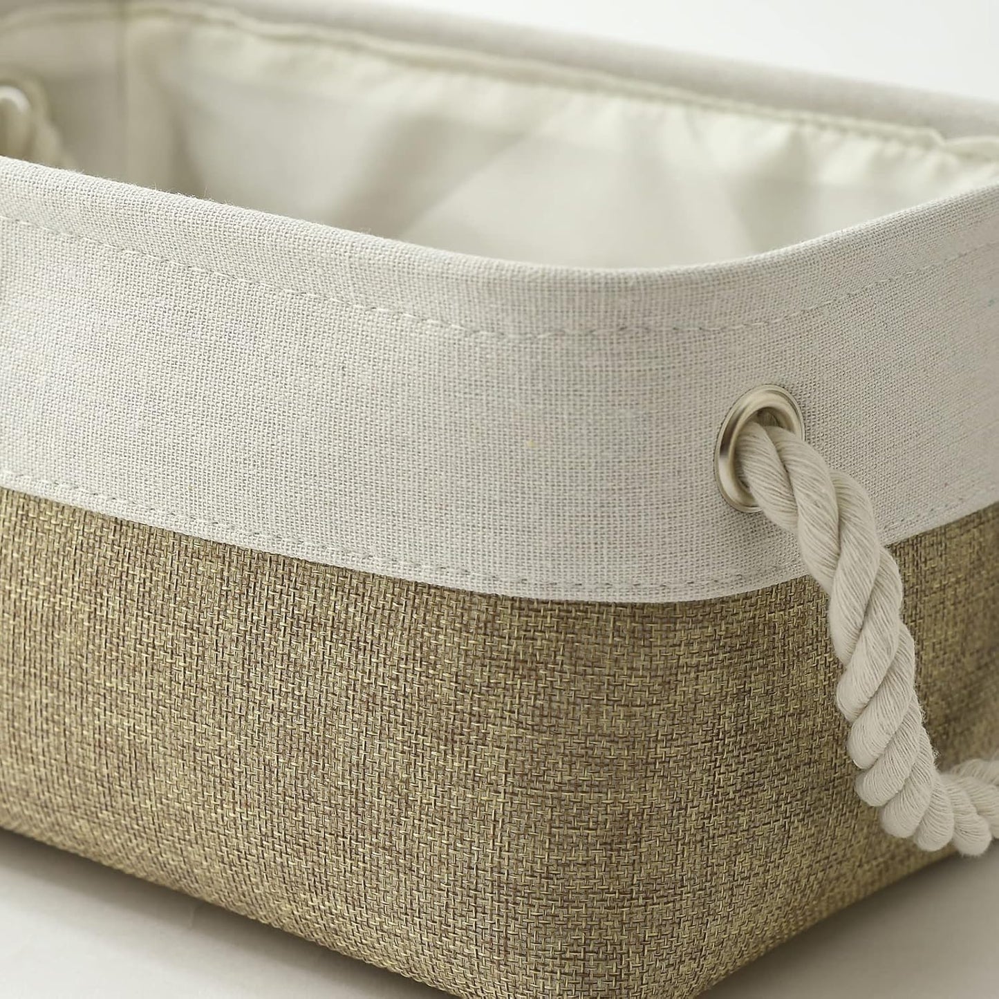 Rectangular Fabric Storage Baskets for Shelving and Closet Organization - Collapsible Design for Clothes, Books, and Gifts
