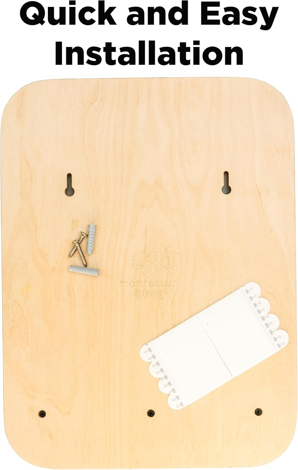 Montessori Wall Mirror with Hooks & Shelf - Toddler Self-Care Station