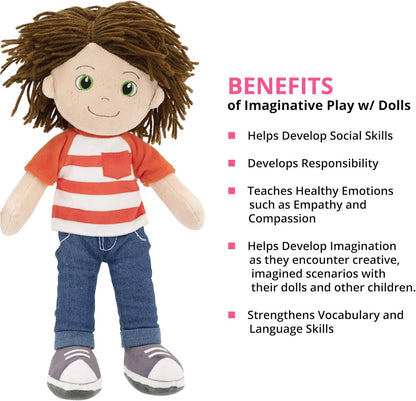 14-Inch Sensory Plush Baby Doll for Boys (Ollie) - Washable Rag Doll for Infants and Toddlers, Perfect Gift for Baby Showers, Birthdays, and Special Occasions