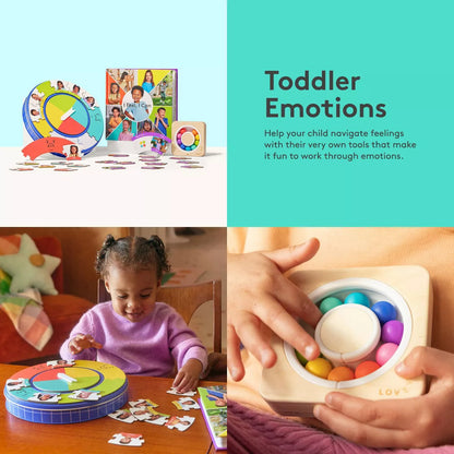 Toddler Emotions Play Collection Mini Kit 18M+, 3 Pieces - Wood, Sensory Development