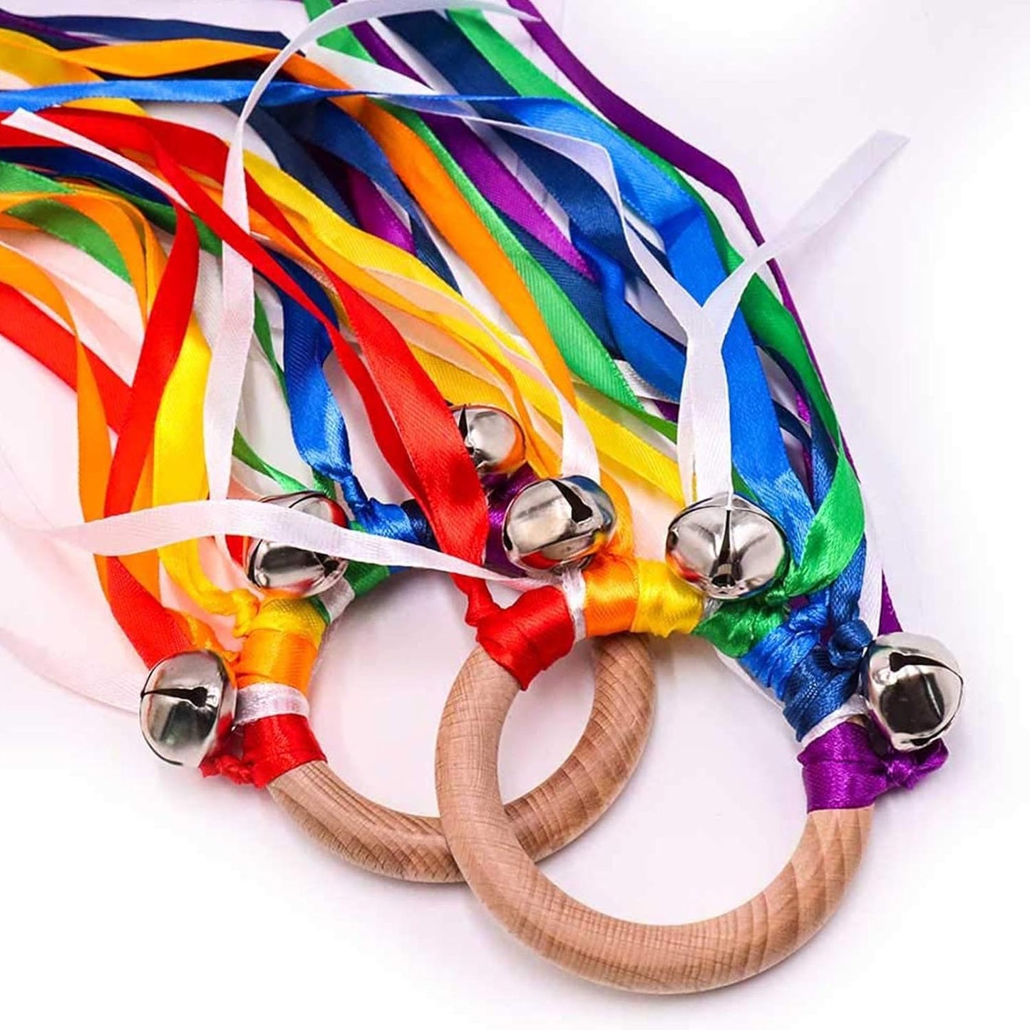 Montessori Toy | Hand Kite | Baby Sensory Toy | Sensory Ribbon Toy | Waldorf Toy | Wooden Baby Toys | Wooden Toddler Toys | Rainbow Hand Kite
