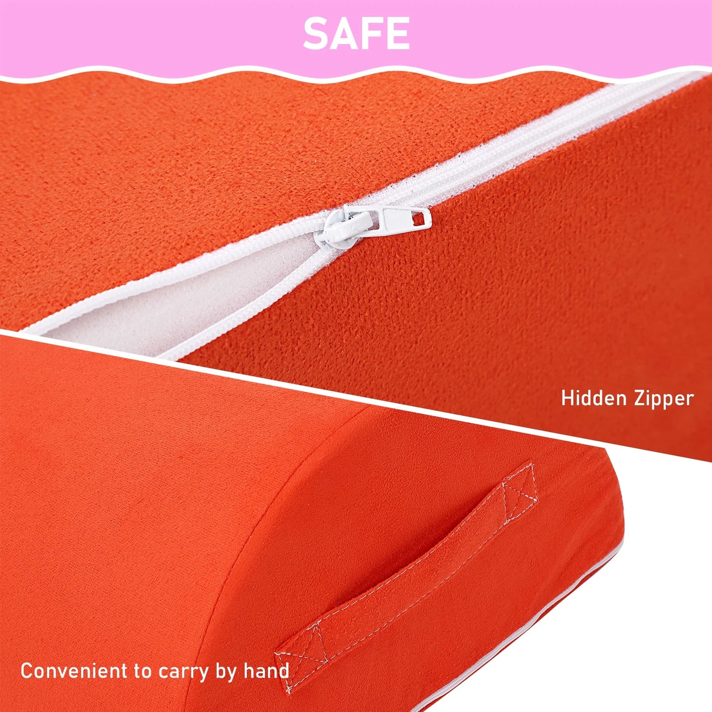 6-Piece Soft Foam Climbing Set for Toddlers and Preschoolers - Indoor Activity Play Blocks for Climbing, Crawling, and Sliding
