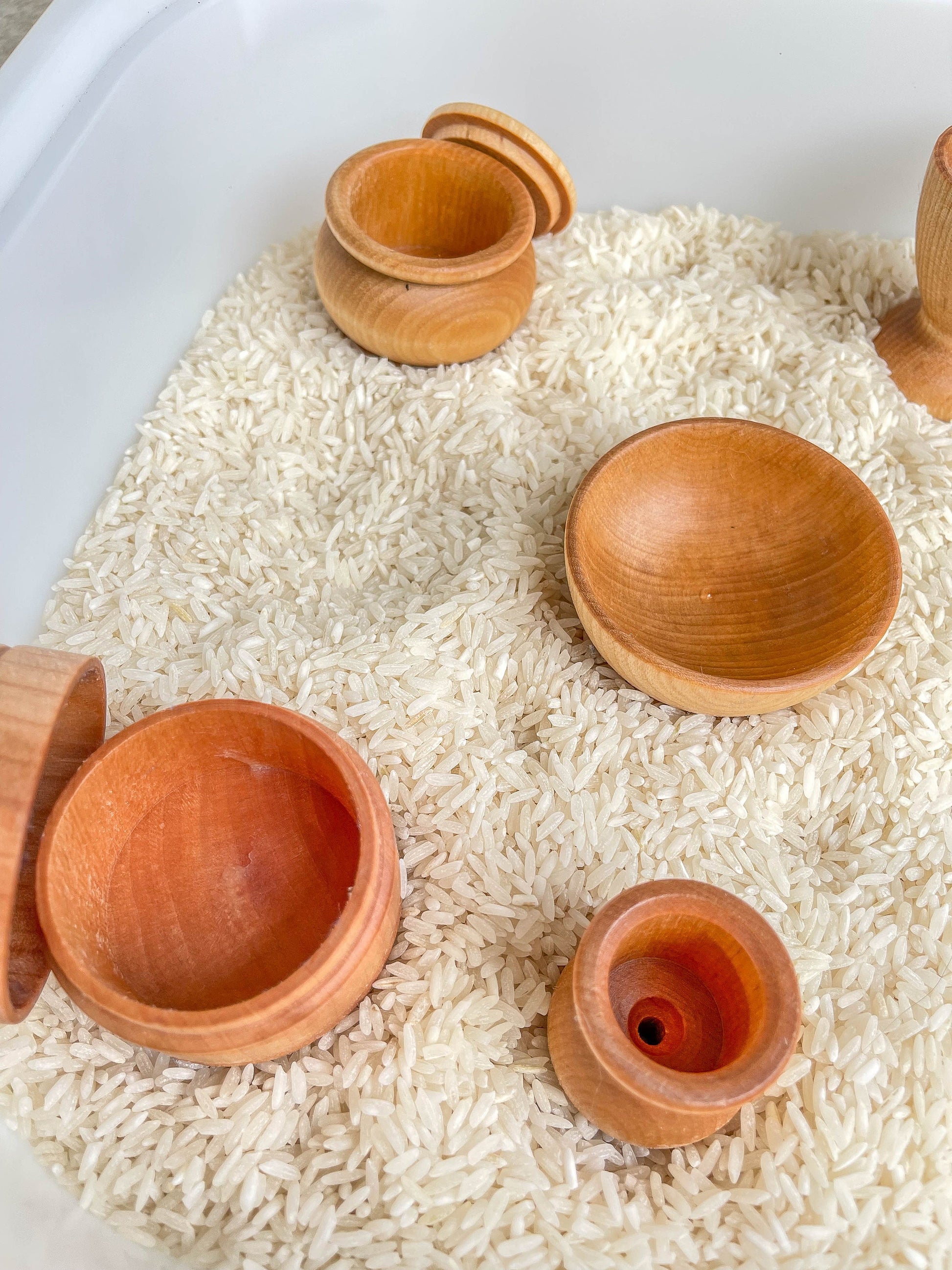 Deluxe Sensory Bin Tool Set - Small Wooden Montessori Sensory Tools