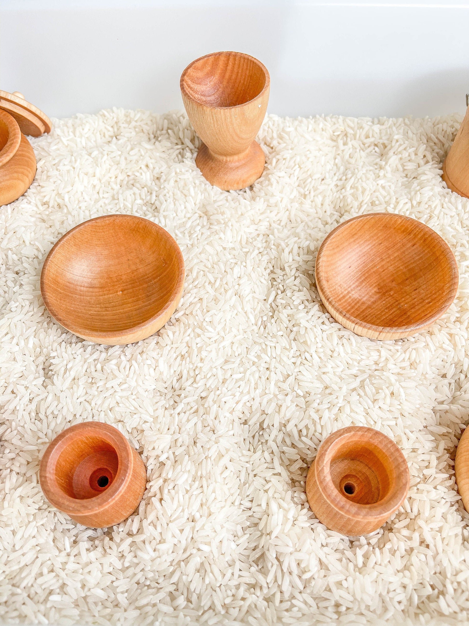 Deluxe Sensory Bin Tool Set - Small Wooden Montessori Sensory Tools