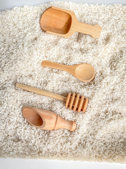 Deluxe Sensory Bin Tool Set - Small Wooden Montessori Sensory Tools