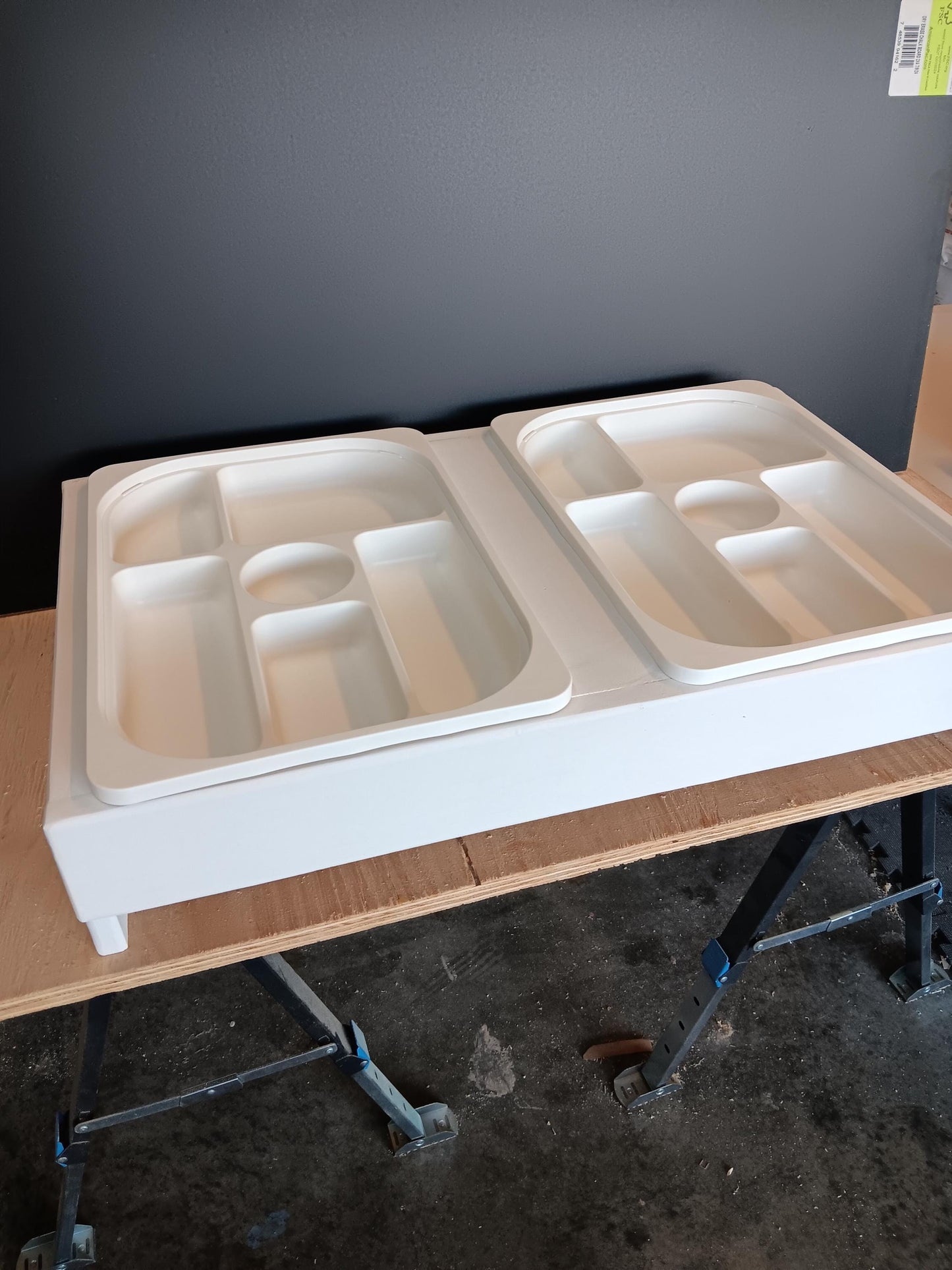 Tabletop Sensory Station Featuring TROFAST Bins for Engaging Creative Play - Perfect for Toddlers and Children - IKEA Bin Table with Short Legs